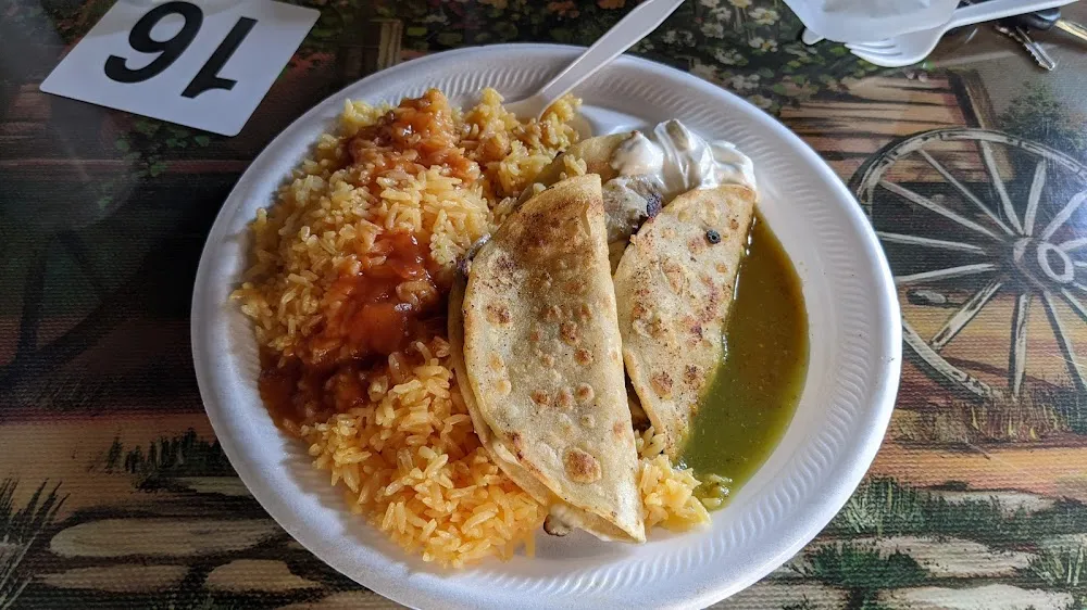 Corn Tortilla Quesadilla & Double Rice